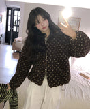 Sage Dot Boucle Hood Zip-Up