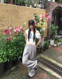 [Muffler SET] Lensa Dot Print Lace Off-Shoulder Short Sleeve T-Shirt