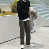Beacon one-tuck wide slacks