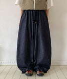 Kekun Frill Denim Wide Pants