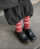 Shuhi Stripe Rib Knee Socks