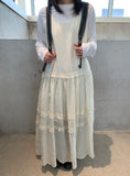 Himet Frill Tiered Sleeveless Long One Piece