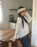 Tonk Cable Angora Loose Fit Long Sleeve Knit