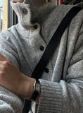 Button High Neck Knit