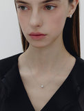 Essence Silver (W) Tria Pave Necklace