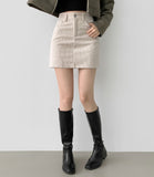 Corduroy H-Line Mini Skirt Pants