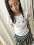 Dalton Flower Printing Modal Short Sleeve Tee