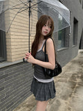 [Belt set/Underpants lining] Atem Check Mini Pleated Skirt