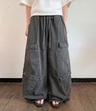 [unisex] Paple Summer Pigment Cargo Wide Pants