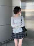 Butts Vintage Button Check Mini Pleated Skirt