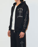 CROSS STUD HOOD ZIP UP