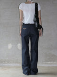 Non-fade raw denim bootcut
