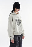 Star circle loose pigment hoodie