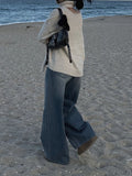 Snug V-neck Muffler Knit