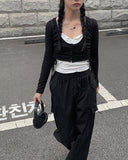 Linda Color Layered Sleeveless T-shirt Set