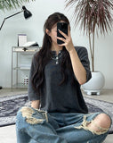 Coon Pigment Henry Neck Knit Short Sleeve