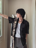 Pla Embroidery Punching Short Sleeve Shirt
