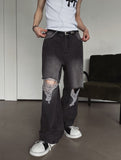 Pio Damaged Washed Denim Pants