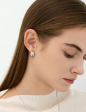 Plump Twist Silver (W) One-Touch Earrings S