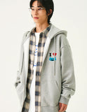 [UNISEX]I LOVE OF Hood Zip-Up