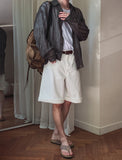 Basic Cotton Bermuda Pants