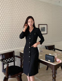 Aillo V-neck tweed one piece