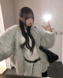 Puppy Hairy Wool Knit Cardigan