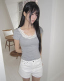 Rofil Lace Short Sleeve T-shirt