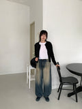 Felint Washing Incision Balloon Denim Pants