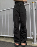 Libe Black Pintuck Wide Pants