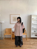 Deiku Basic Cotton Over Short Sleeve Shirt