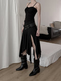 Lay Shirred Mesh Layered Sleeveless