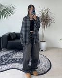 Lau Cutting Flannel Checkered Shirt