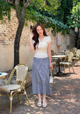 Herrit Seersucker Stripe Long Skirt