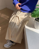 [BAONHAUS] Relia Shirring Ribbon Banding Long Skirt