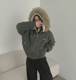 Unique Vintage Fur Full Lining Padding Jacket