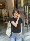 Nare Basic Span Round Short Sleeve Tee