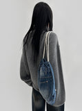 Rivered Denim Backpack