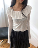 Laha Frill Off-Shoulder T-Shirt
