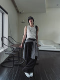 Mir layered long shirt slacks