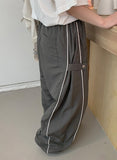 [Unisex] Fileden Track Nylon Banding Wide Pants
