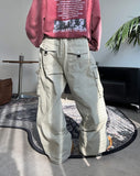 Elden diagonal zipper cargo pants