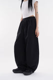 Airy wide balloon cotton pants