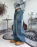 Shiroen Balloon Cargo Denim Pants