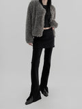 Riche Boucle Fur Cardigan