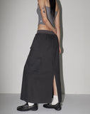 Weden Pile Banding Cotton Cargo Long Skirt