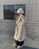 Pugeun fleece duffel coat