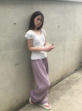 Zimmer Nylon Color Matching Wide Banding Pants