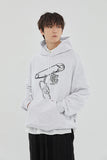 SILVER CLIP PENDANT LOGO HOODIE