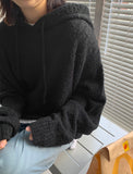 [unisex] Munyu Boucle Knit Hoodie